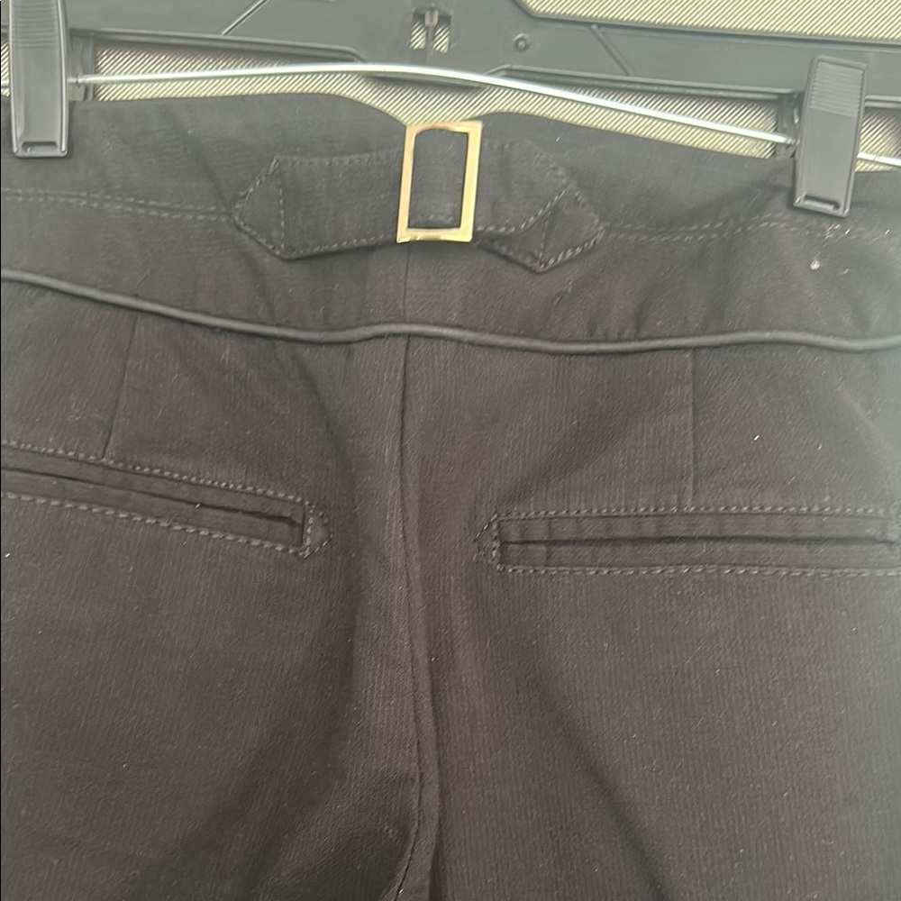 elevenses Black High-Rise Wide-Leg Sailor Pants with Button Detail. - Picture 5 of 9